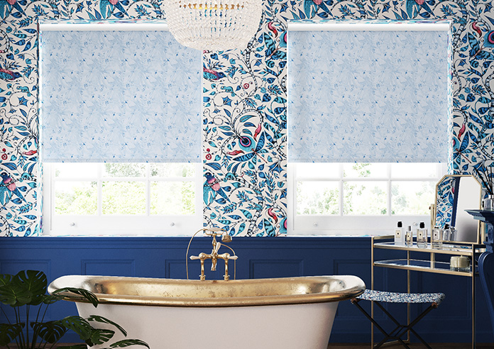 Peruvian Parrots, Mica Blue - Roller Blind - Image 3